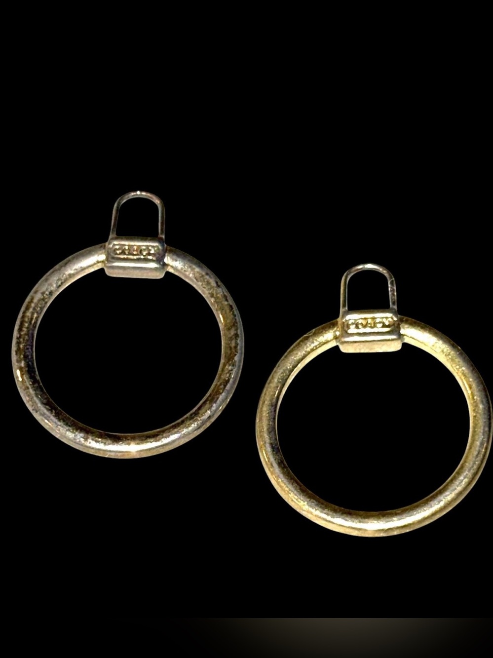 COACH Vintage Gold-tone Metallic Round Replacement Zipper Pulls - (Set of 2)